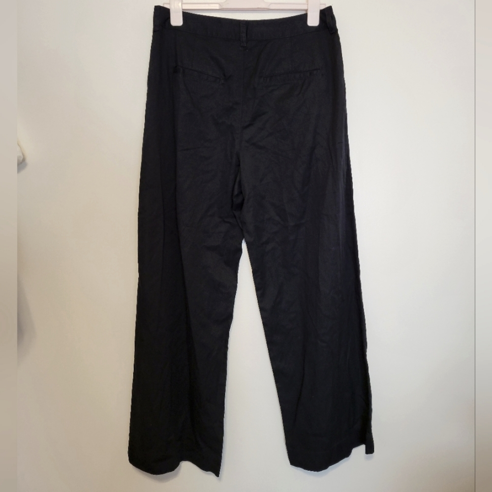 🎯 nwt Universal thread Black High rise loose fit pleated Chino pants - Picture 3 of 4